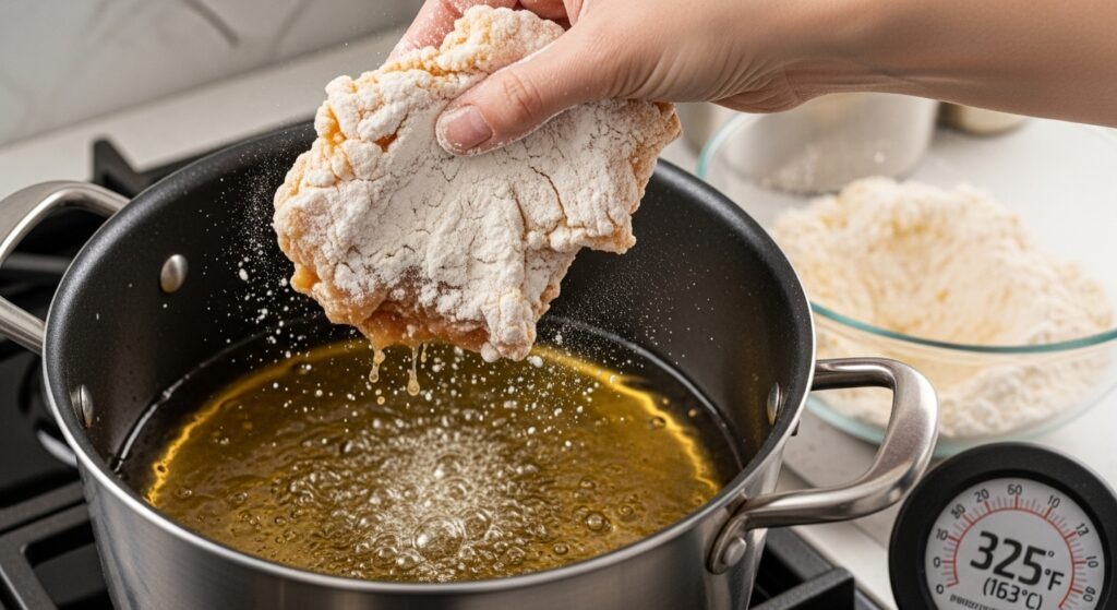 fry the chicken