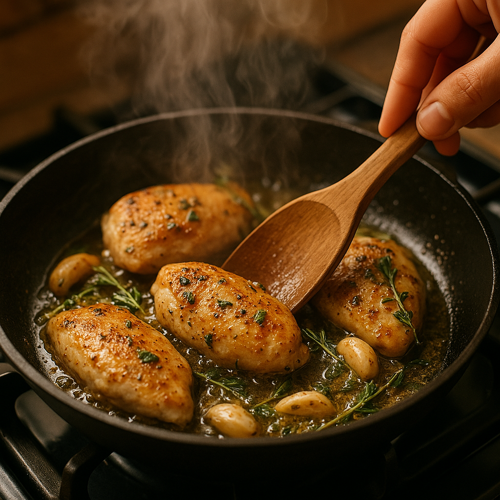 prepare the chicken for pesto pasta